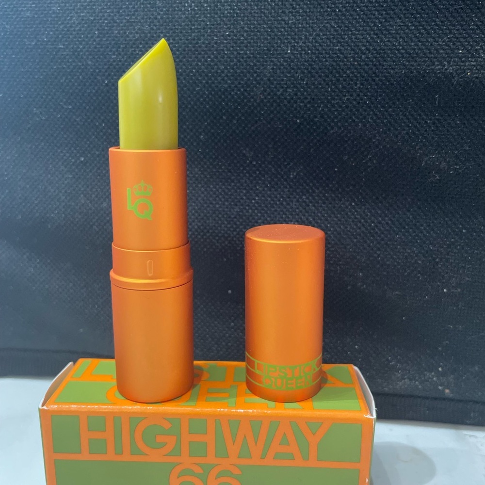 Discontinued Lipstick Queen Highway 66 Green Lipstick Transforms on lips